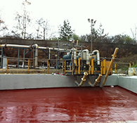 Chemical Containment Lagoon Protected with ATB-300 Vinyl Ester Flooring at Rockwood Additives NCC